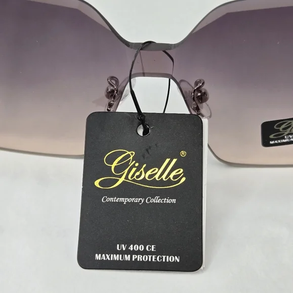 Giselle Rimless Gradient Lens Contemporary Collection Women's Sunglasses - Picture 7 of 10